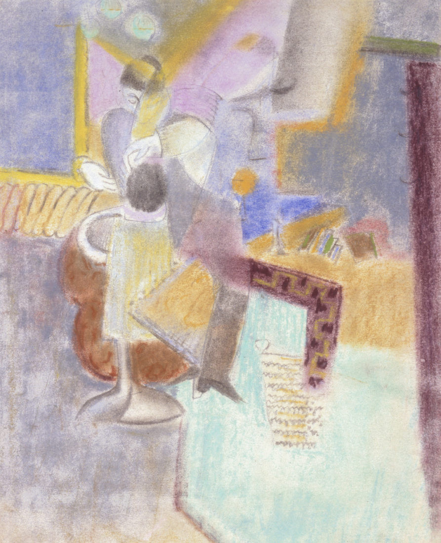 
		                					Max Weber		                																	
																											<i>The Dentist,</i>  
																																								1914, 
																																								pastel and graphite on paper, 
																																								13 x 10 1/2 inches 
																								
		                				