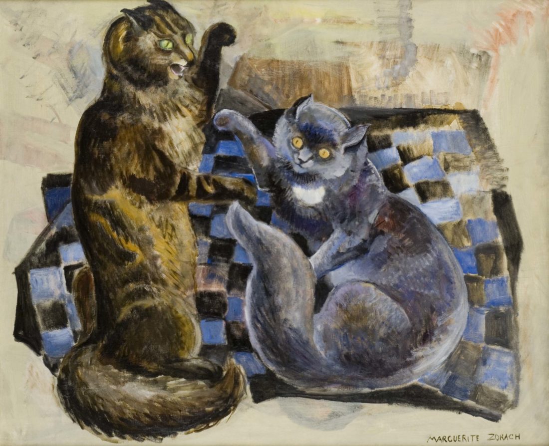 
		                					Marguerite Zorach		                																	
																											<i>Mock Battle,</i>  
																																								1940, 
																																								oil on canvas, 
																																								25 x 30 inches 
																								
		                				