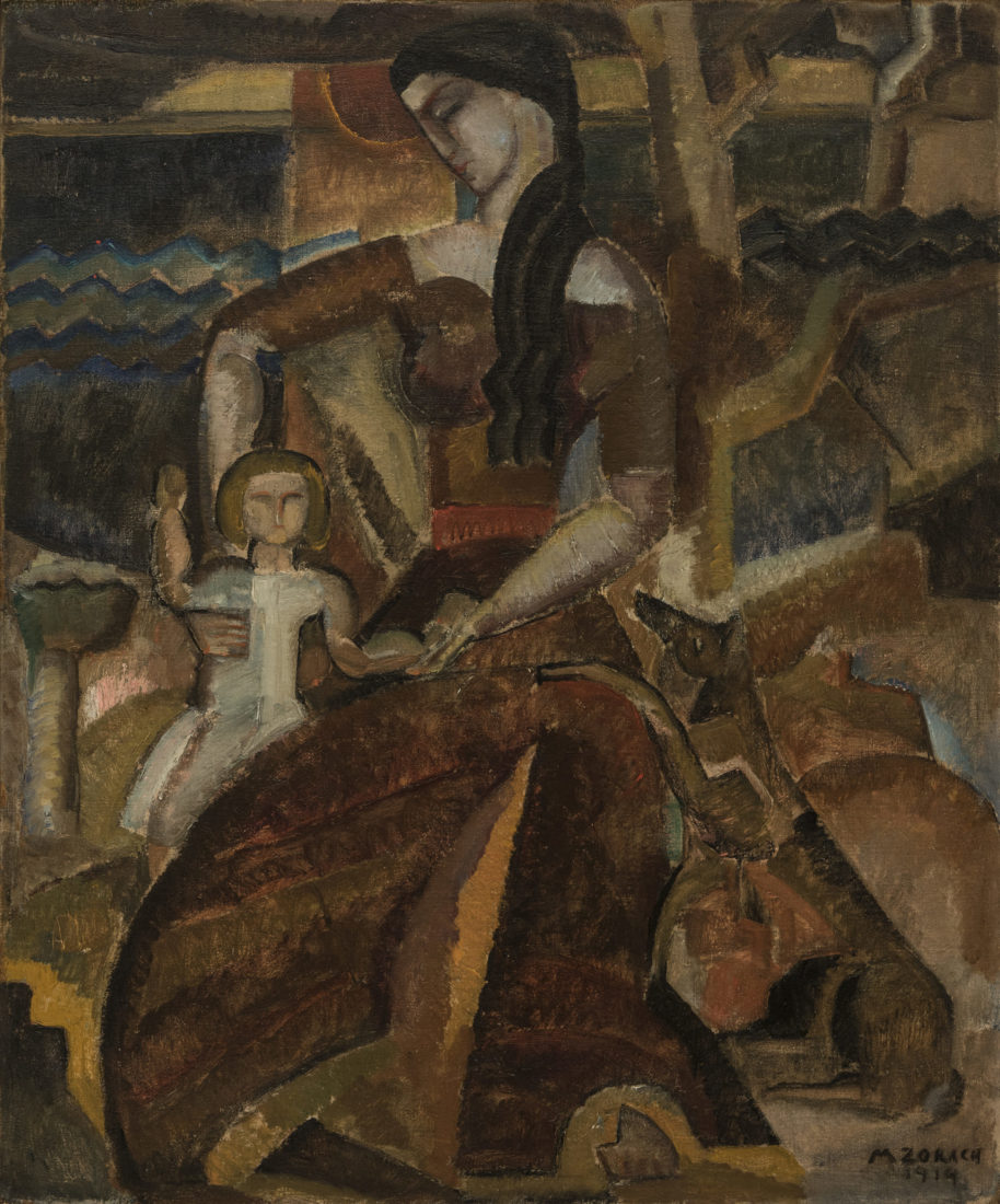 
		                					Marguerite Zorach		                																	
																											<i>Mother and Child (recto); Three Figures in a Boat (verso) ,</i>  
																																								1919, 
																																								oil on canvas, 
																																								24 x 20 inches 
																								
		                				