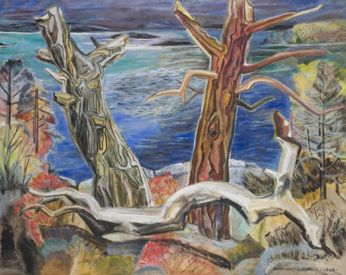 
		                					Marguerite Zorach		                																	
																											<i>Shore in Autumn,</i>  
																																								1964, 
																																								oil on canvas, 
																																								32 x 40 inches 
																								
		                				