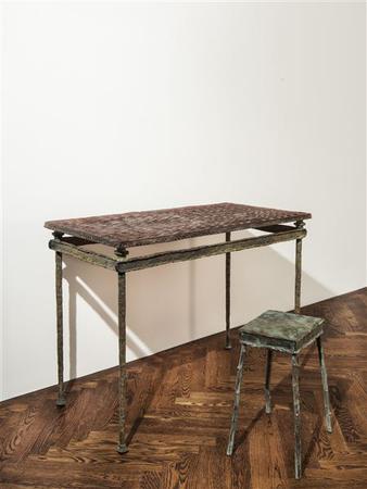 
		                					Giancarlo Biagi		                																	
																											<i>Down Where the Rabbits Run,</i>  
																																								2011, 
																																								bronze table, hand-cast amber glass top, 
																																								29 1/4 x 39 1/2 x 20 inches 
																								
		                				