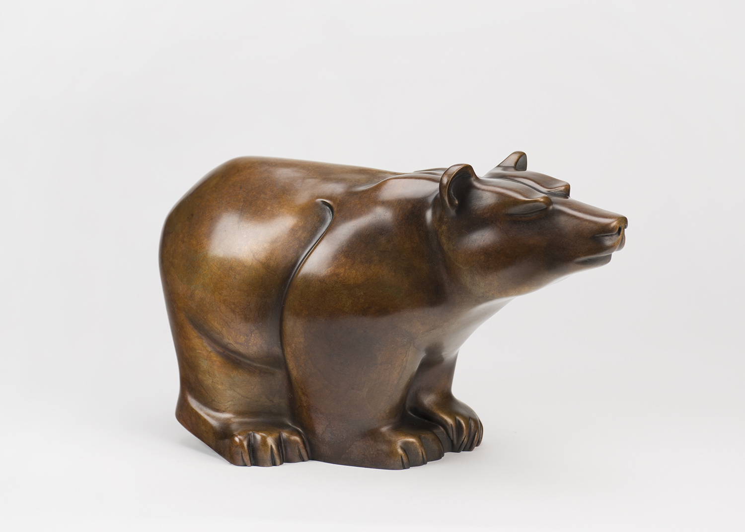 
		                					Burt Brent		                																	
																											<i>Brown Bear, edition of 30,</i>  
																																																					bronze, 
																																								15 x 9 x 7 inches 
																								
		                				