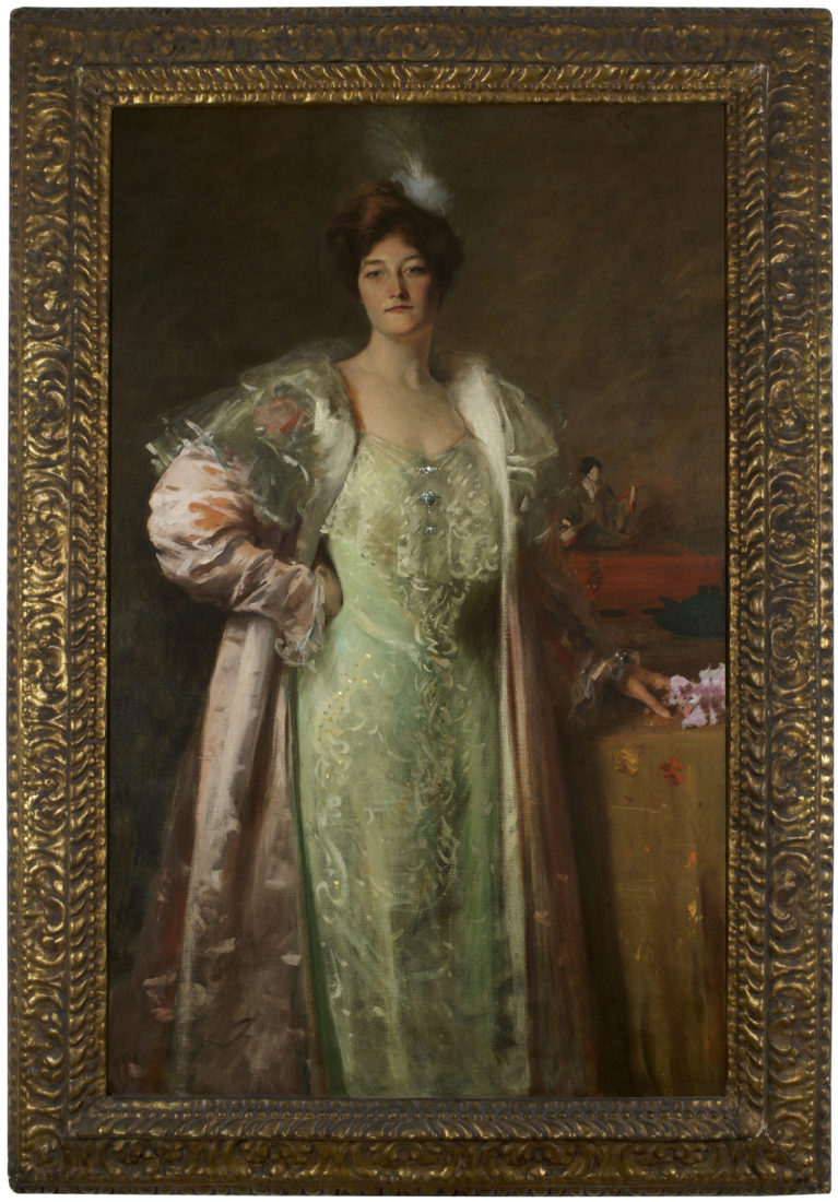 
		                					William Merritt Chase		                																	
																											<i>Miss J (Content Aline Johnson),</i>  
																																								ca. 1900, 
																																								oil on canvas, 
																																								64 1/8 x 40 3/8 inches 
																								
		                				