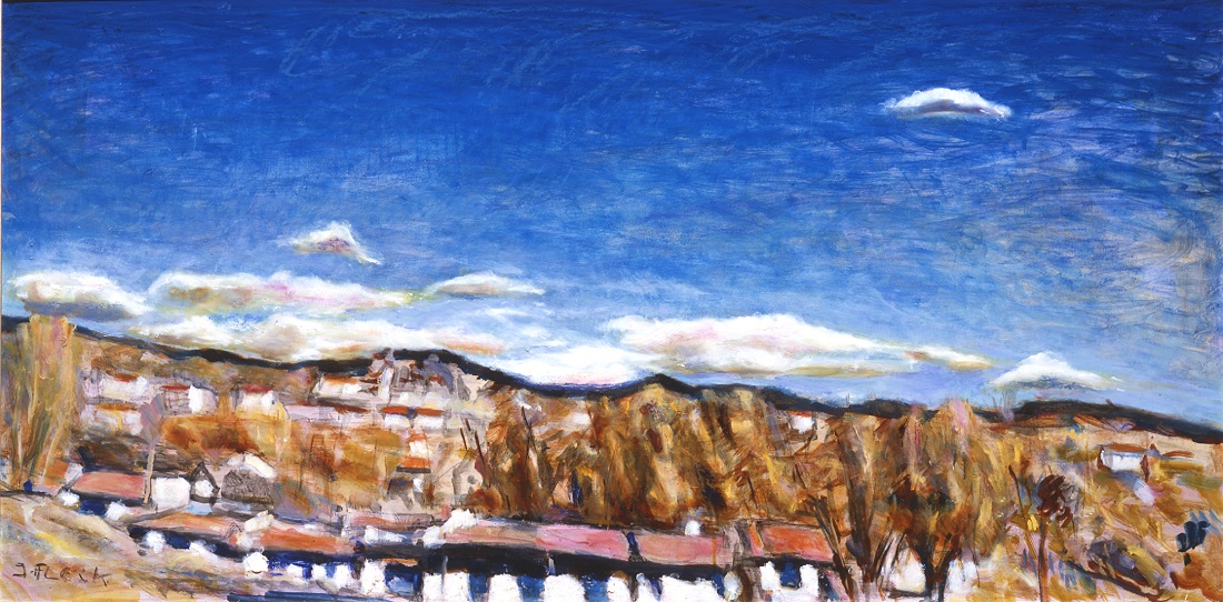 
		                					Joseph Fleck		                																	
																											<i>Early Spring in Llano,</i>  
																																								1966, 
																																								oil on panel, 
																																								18 x 36 inches 
																								
		                				