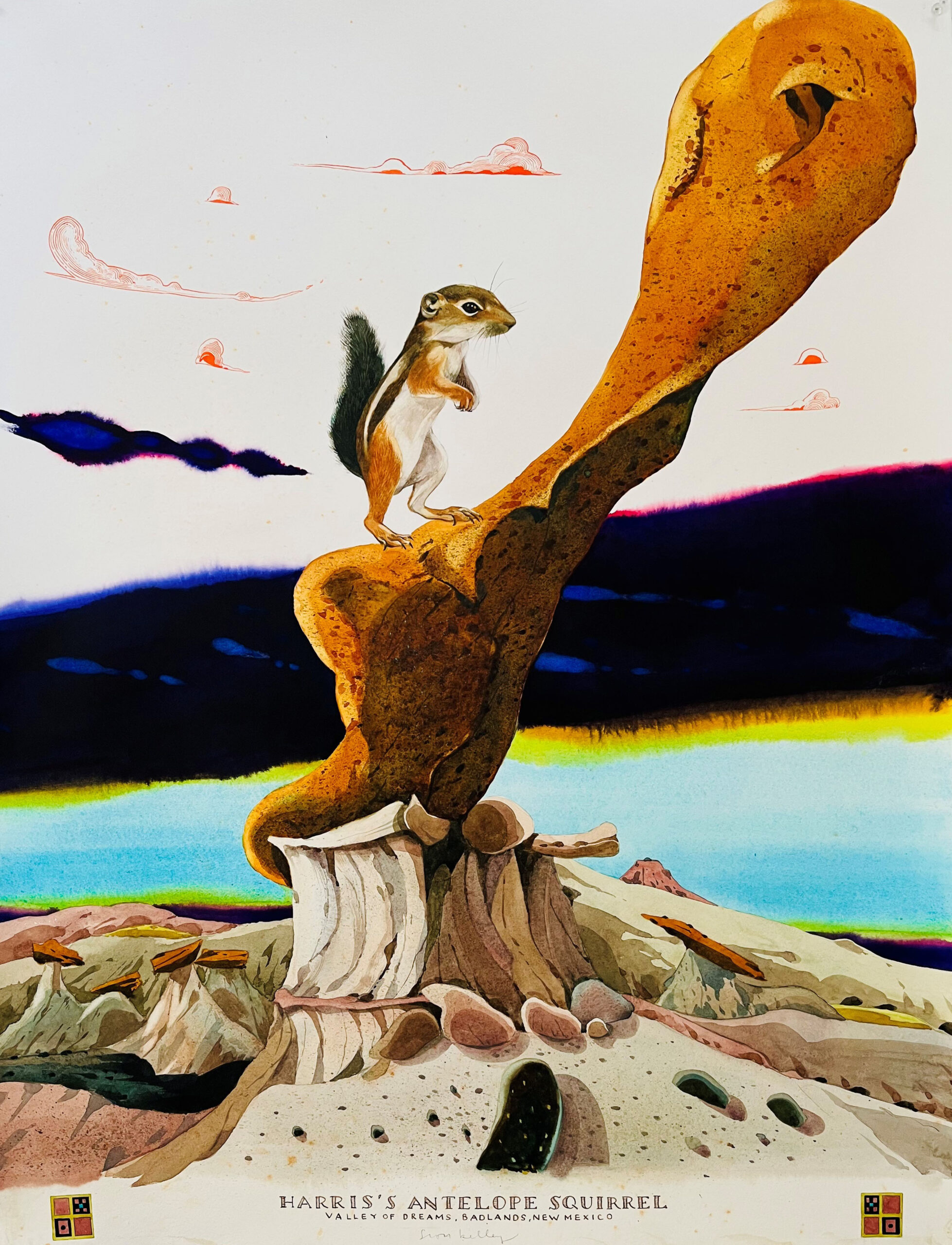 
		                					Scott Kelley		                																	
																											<i>Harris' Antelope Squirrel,</i>  
																																								2023, 
																																								watercolor, gouache and graphite on paper, 
																																								40 x 30 inches 
																								
		                				