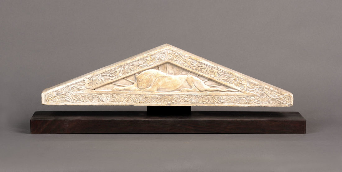 
		                					Gaston Lachaise		                																	
																											<i>Sketch-Model for the John Pierpont Morgan Memorial Pediment,</i>  
																																								By Gaston Lachaise and Paul Howard Manship, ca. 1916, 
																																								carved plaster with patina , 
																																								3 1/2 x 15 1/2 inches 
																								
		                				