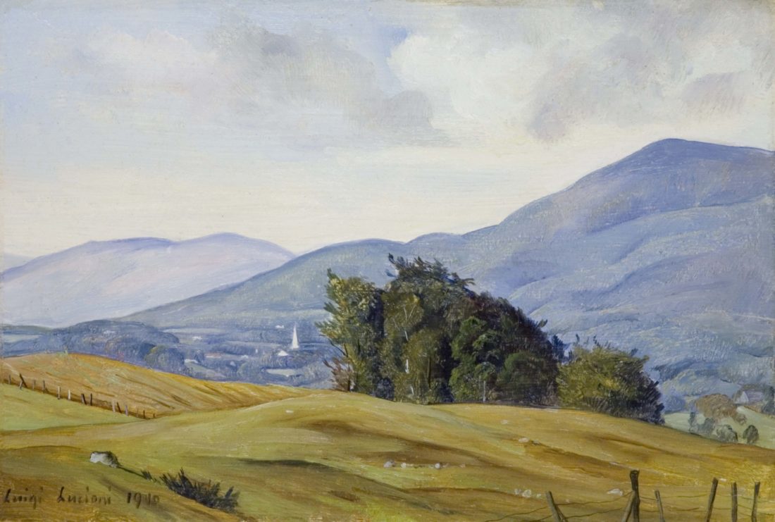 
		                					Luigi Lucioni		                																	
																											<i>View of the Valley,</i>  
																																								1940, 
																																								oil on Masonite, 
																																								6 x 9 1/4 inches 
																								
		                				