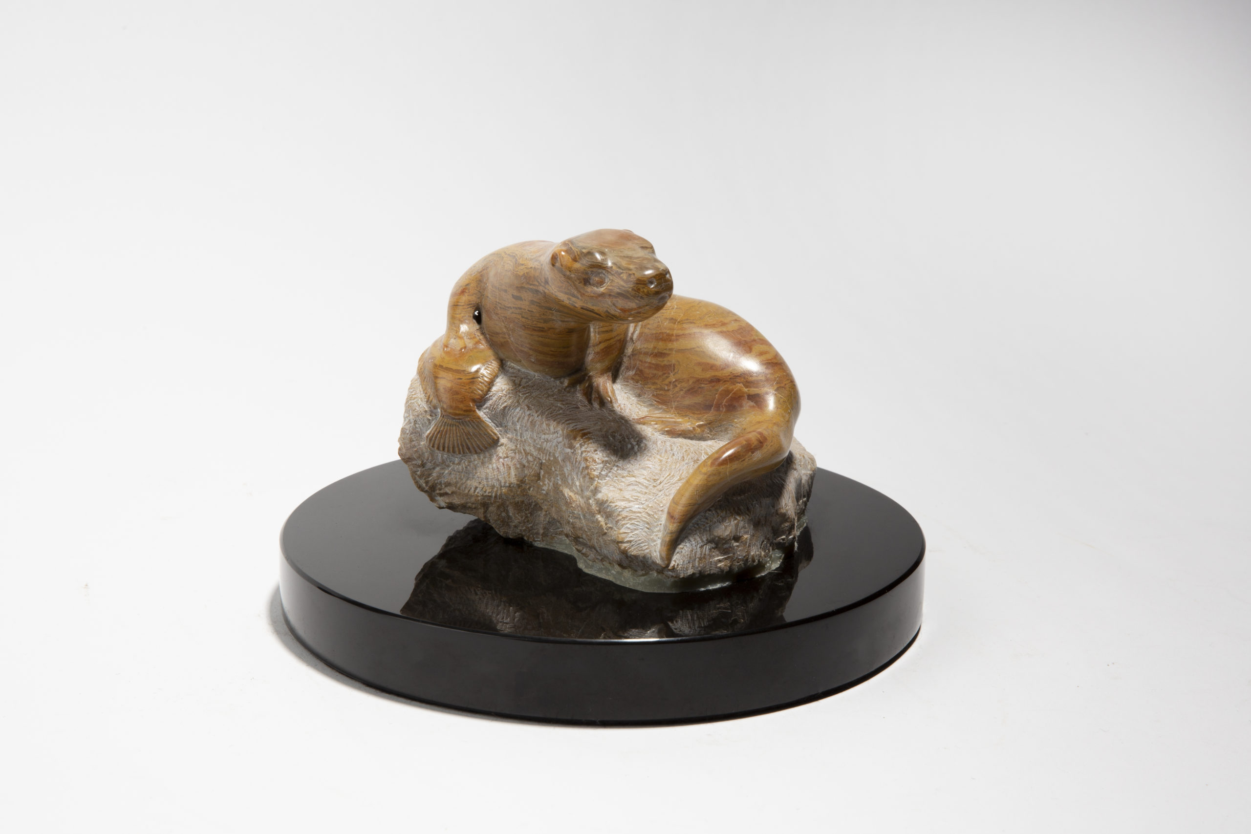 
							

									Tony Angell									Otter with Catch 									 stone, 6 x 7 x 7 inches (with base)									


							