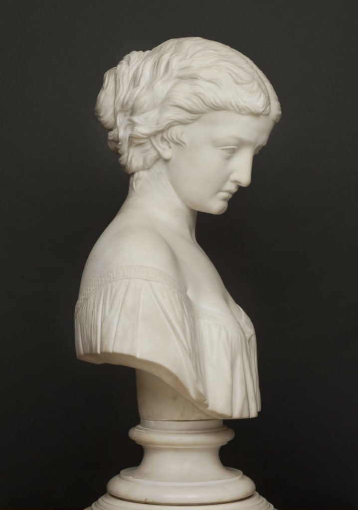 marble bust of Sappho by Richard Henry Park
