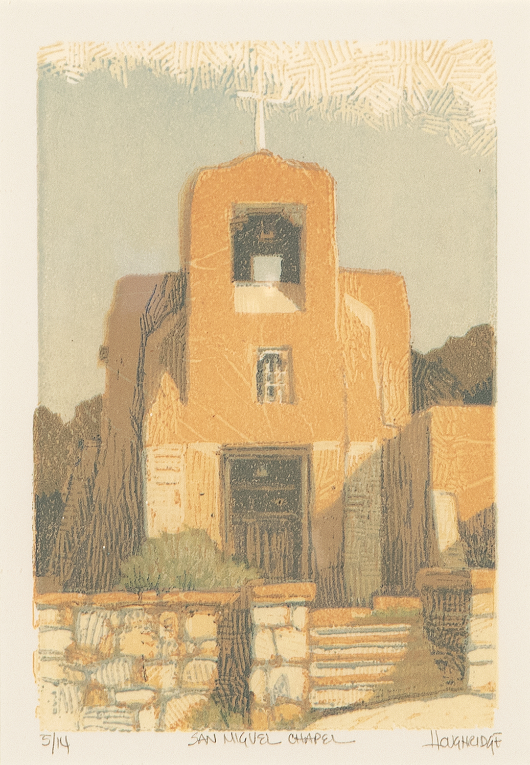 
		                					Leon Loughridge		                																	
																											<i> San Miguel Chapel,</i>  
																																																					woodblock print, edition 14, 
																																								8 1/2 x 6 inches 
																								
		                				
