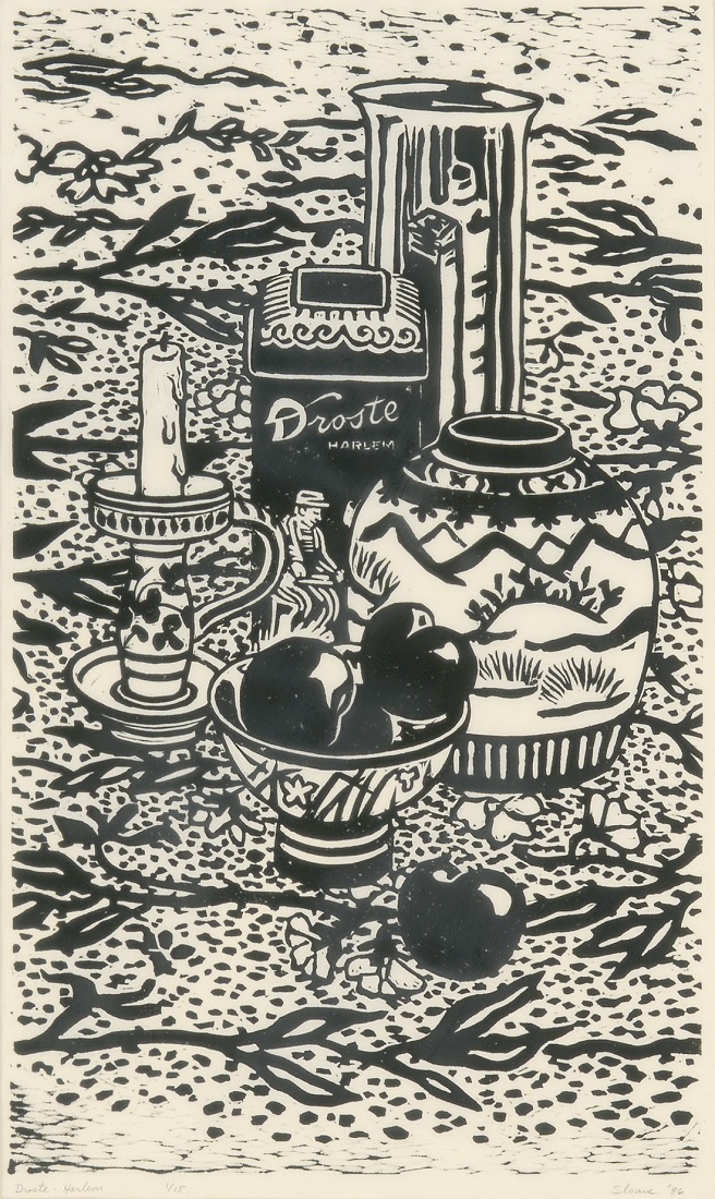 
		                					Phyllis Sloane		                																	
																											<i>Droste Harlem,</i>  
																																								1/15, 1986, 
																																								corkcut on paper, 
																																								34 x 23 inches 
																								
		                				
