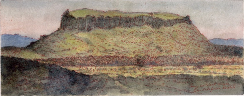 
		                					James McElhinney		                																	
																											<i>Tunyo or Black Mesa No 1,</i>  
																																																					intaglio etching with archival pigment chine-colle, edition of 25, 
																																								4 1/2 x 10 1/2 inches 
																								
		                				
