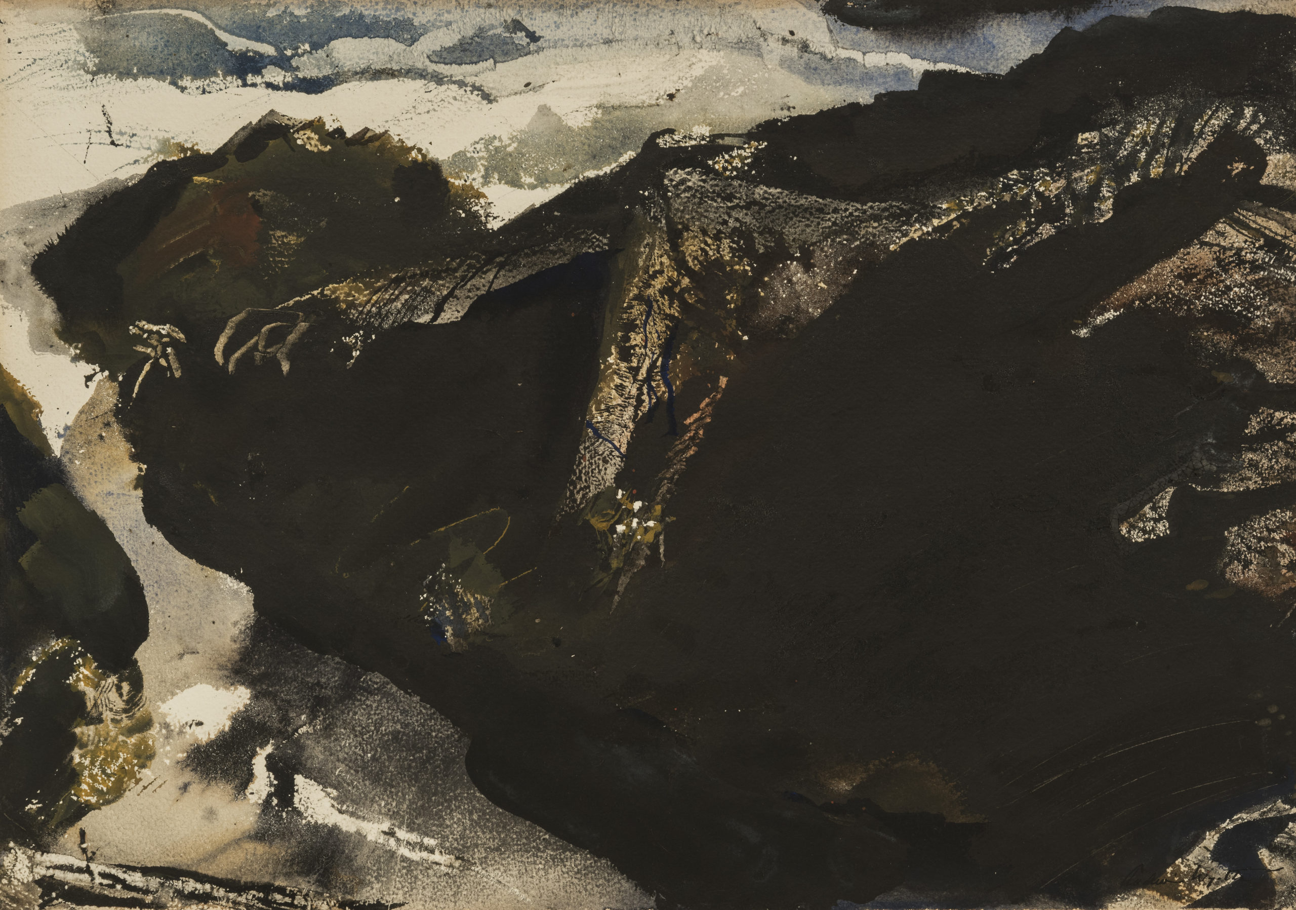 
		                					Andrew Wyeth		                																	
																											<i>Roaring Spout,</i>  
																																								1953, 
																																								watercolor on paper, 
																																								13 7/8 x 19 3/4 inches 
																								
		                				