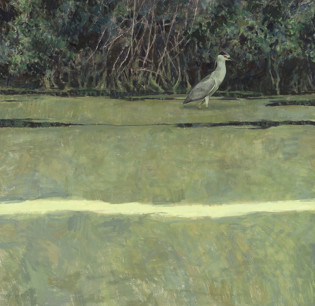 
		                					Ron Kingswood		                																	
																											<i>Black-Crowned Night Heron,</i>  
																																								2015, 
																																								oil on canvas, 
																																								48 ⅛ x 50 inches 
																								
		                				