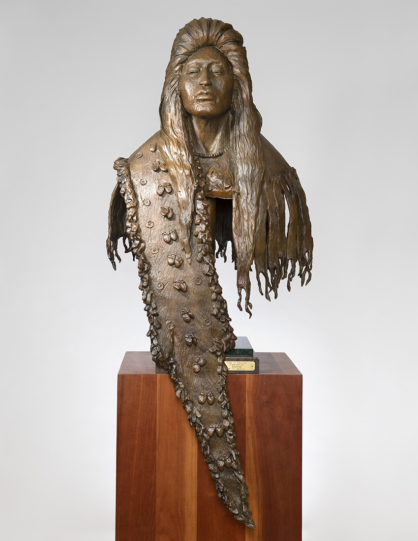 
		                					Richard Greeves		                																	
																											<i>Cameahwait Shoshone, edition of 30,</i>  
																																								2005, 
																																								bronze, 
																																								49 ½ x 21 x 14 ½ inches  
																								
		                				