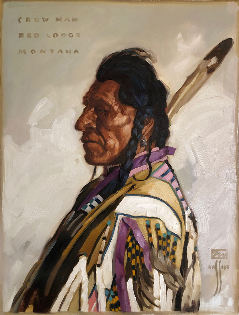 
		                					Michael Cassidy		                																	
																											<i>Crow Man, Red Lodge, Montana,</i>  
																																								2019 – 20, 
																																								oil on linen, 
																																								29 x 22 inches 
																								
		                				