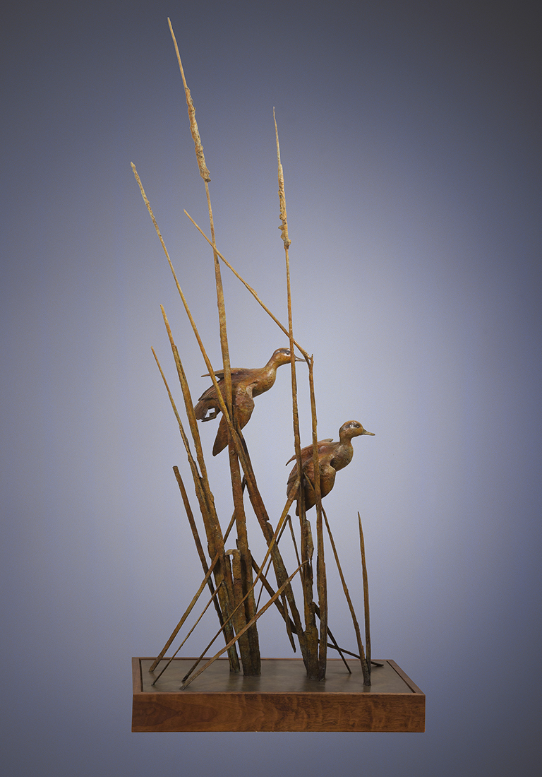 
		                					Walter Matia		                																	
																											<i>Green-Winged Teal,</i>  
																																																					bronze, 
																																								65 x 27 x 14 inches 
																								
		                				