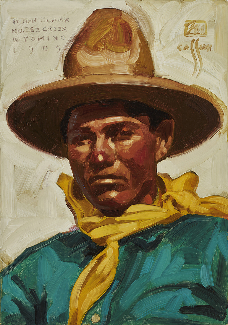 

											Michael Cassidy</b>

											<em>
												Far West</em> 

											<h4>
												July 17 – September 26, 2020											</h4>

		                																																<i>Hugh Clark, Horse Creek, Wyoming, Portrait,</i>  
																																								2019 – 20, 
																																								oil on linen, 
																																								12 x 9 inches, (sold) 
																								
		                				