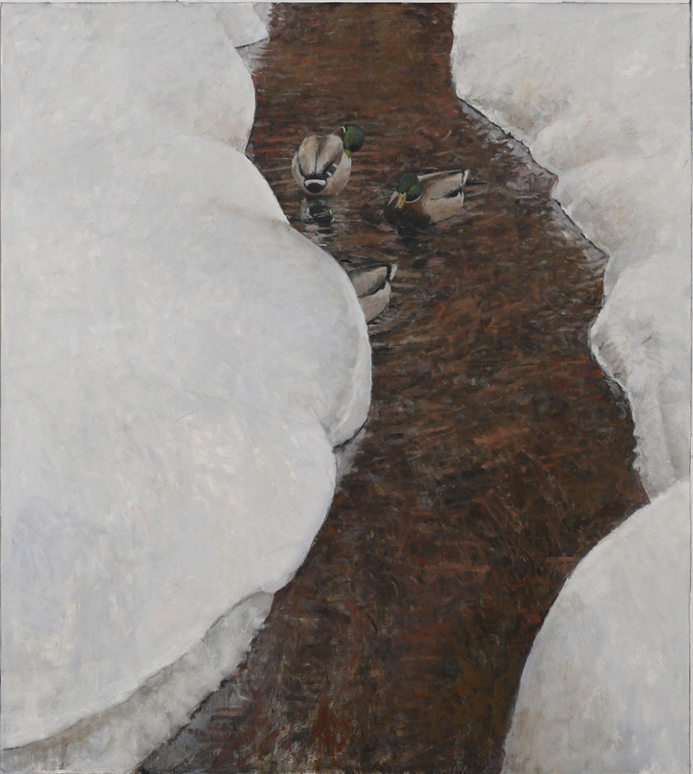 
		                					Ron Kingswood		                																	
																											<i>The Stream in Winter,</i>  
																																								2015, 
																																								oil on canvas, 
																																								72 x 64 inches 
																								
		                				