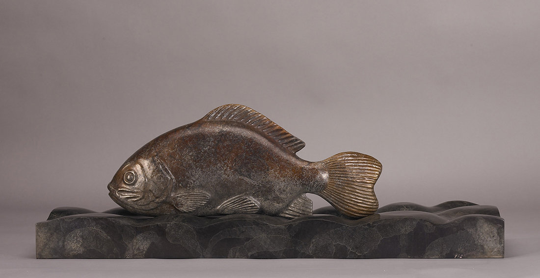 
		                					Steve Kestrel		                																	
																											<i>Waverly, edition of 21,</i>  
																																																					bronze, 
																																								10 x 30 ¼ x 8 ¼ inches 
																								
		                				