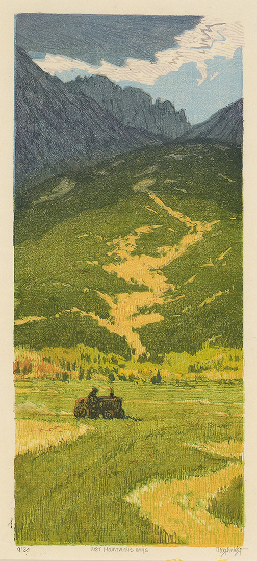 
		                					Leon Loughridge		                																	
																											<i>Wet Mountain Hays,</i>  
																																																					woodblock print, edition of 30, 
																																								16 x 7 inches 
																								
		                				