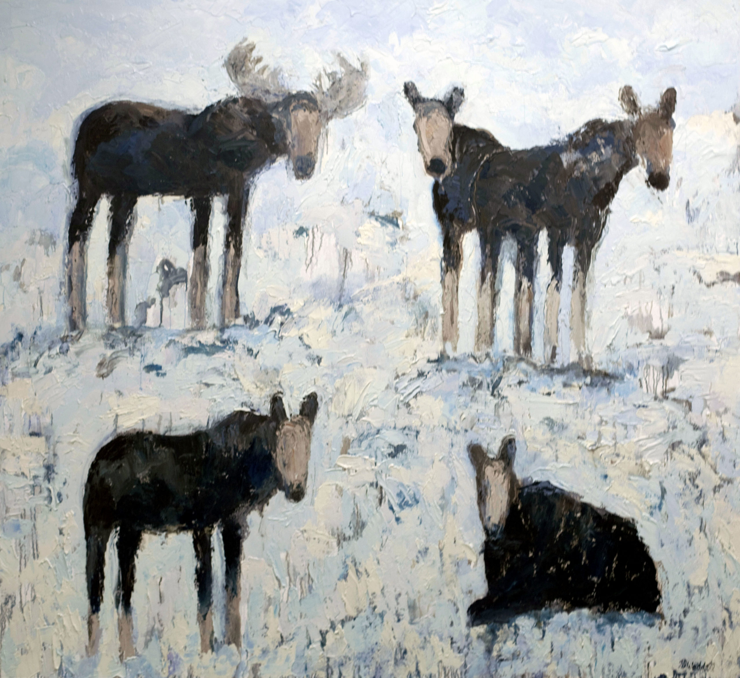 

											Theodore Waddell</b>

											<em>
												Theodore Waddell</em> 

											<h4>
												December 4 - February 13, 2020											</h4>

		                																																<i>Cottonwood Moose,</i>  
																																																					oil and encaustic on canvas, 
																																								60 x 60 inches 
																								
		                				