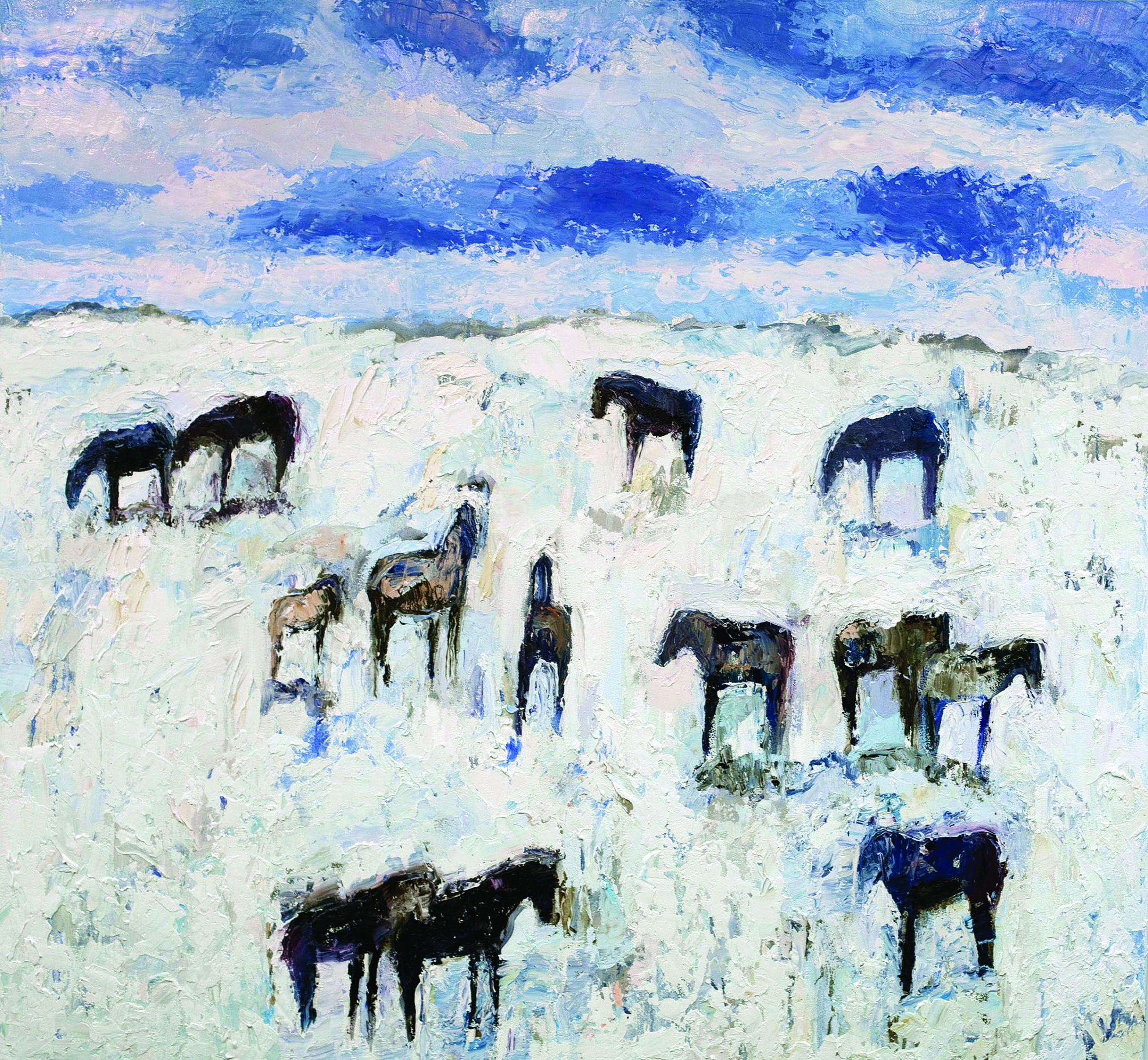 Theodore Waddell, Winter Horses #14