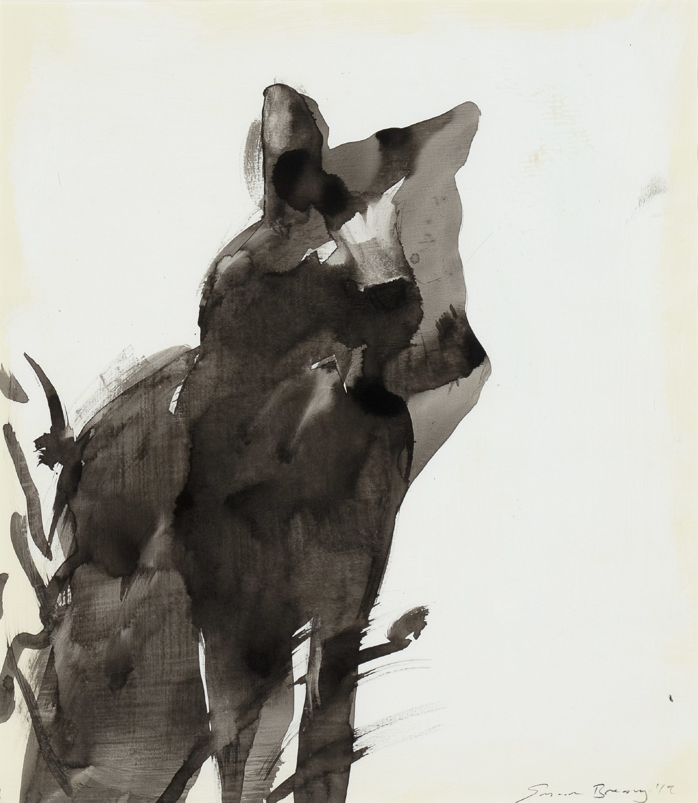 
		                					Susan Brearey		                																	
																											<i>Standing Wolf,</i>  
																																																					oil on paper, 
																																								15 1/2 x 13 1/2 inches 
																								
		                				
