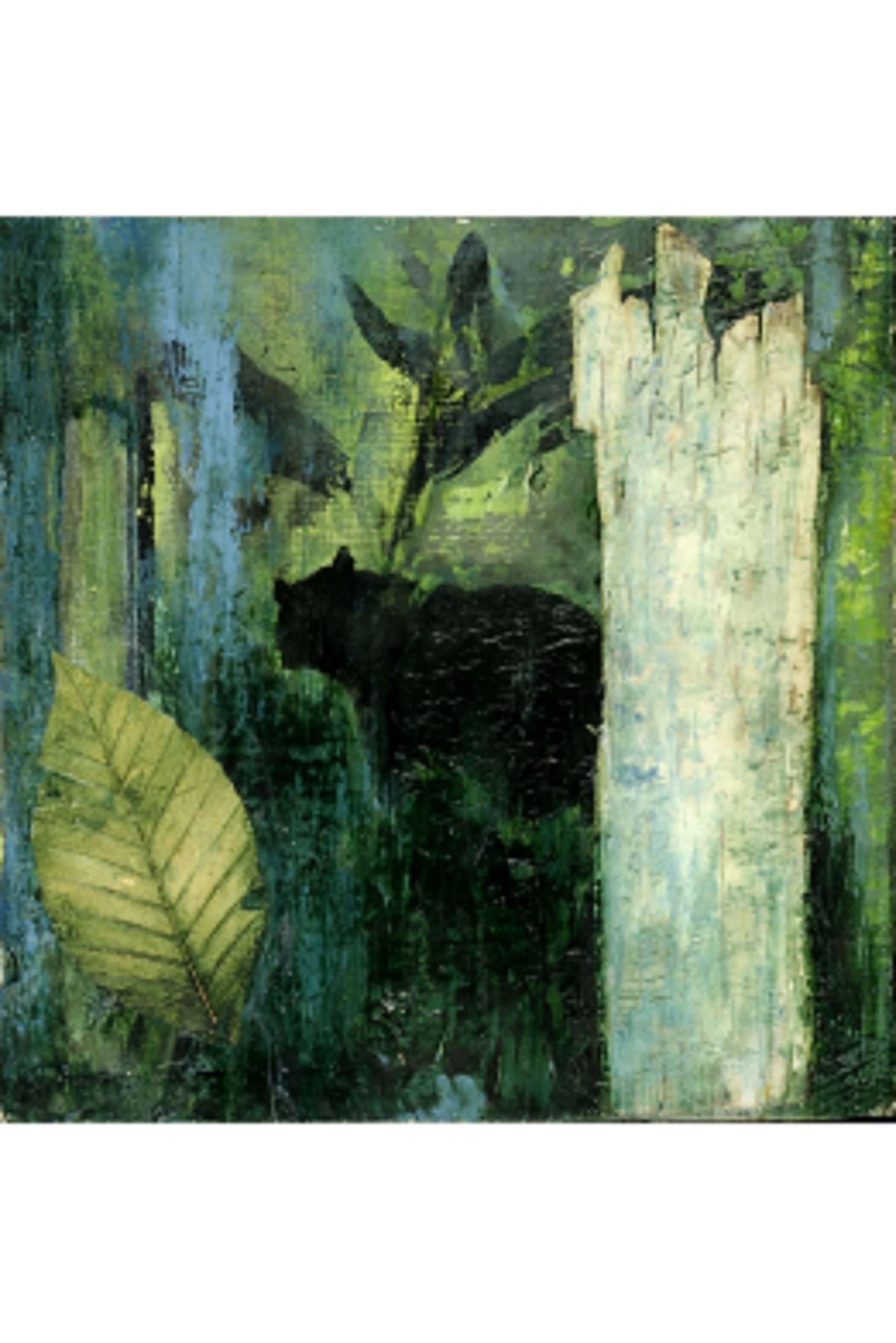 
		                					Susan Brearey		                																	
																											<i>Ursus (black bear),</i>  
																																																					oil and wax on wood with beech leaf and birch bark, 
																																								 11 1/8 x 11 x 1 3/8 inches 
																								
		                				