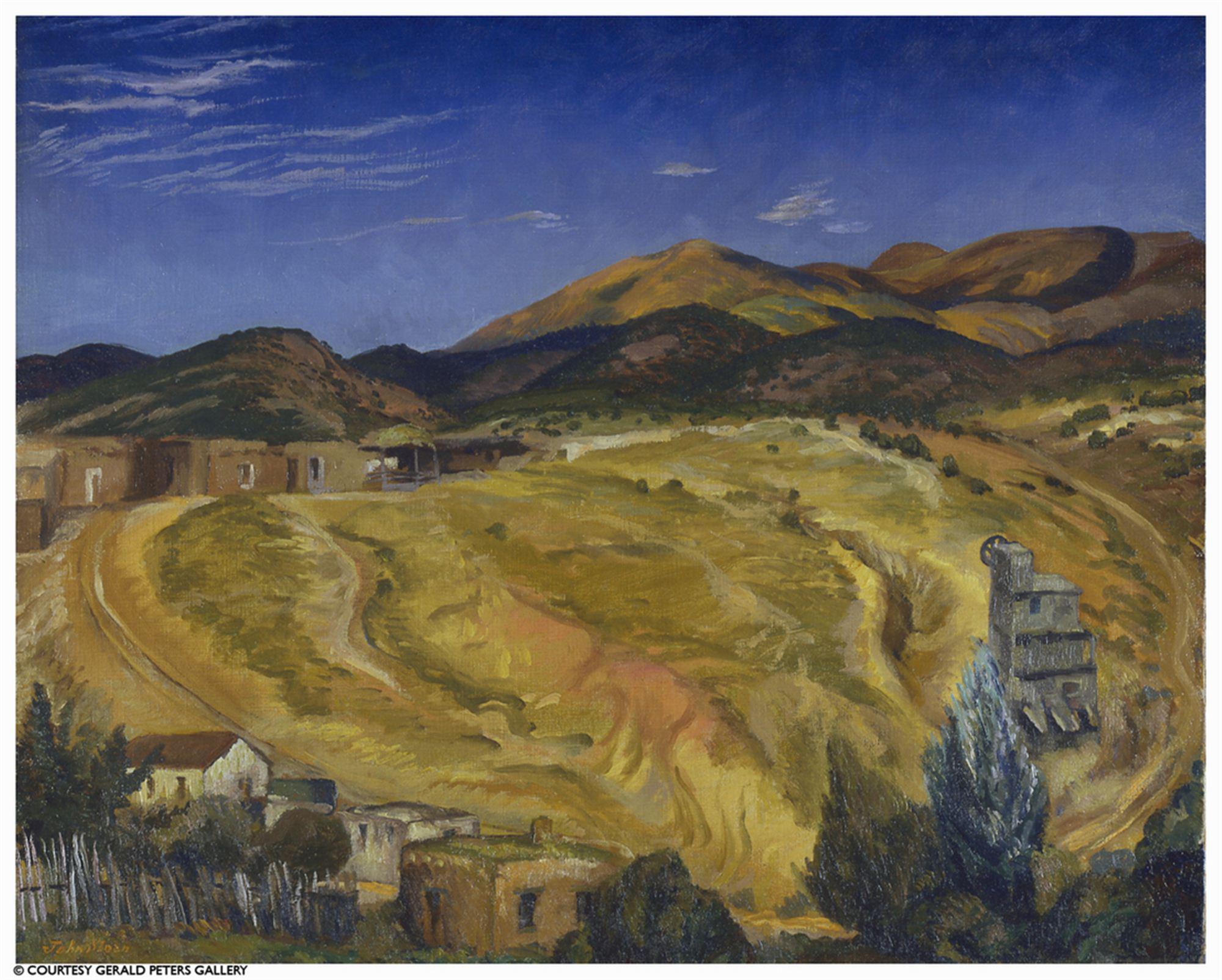 

											</b>

											<em>
												Lure of the West: Celebrating 50 Years of Gerald Peters Gallery  </em> 

											<h4>
												New York: April 29 - May 27, 2022      Santa Fe: June 24 - July 23, 2022											</h4>

		                																																													<i>John Sloan, Autumn, Sun on the Range,</i>  
																																								1920, 
																																								oil on canvas, 
																																								26 x 32 inches 
																								
		                				