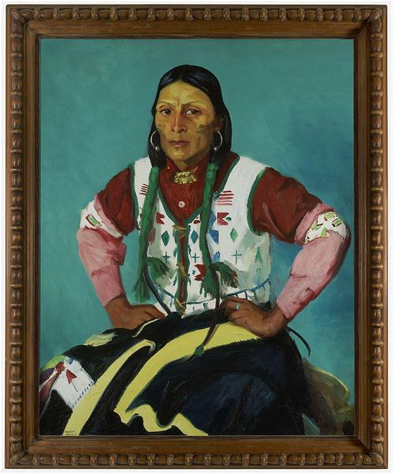 

											</b>

											<em>
												Lure of the West: Celebrating 50 Years of Gerald Peters Gallery  </em> 

											<h4>
												New York: April 29 - May 27, 2022      Santa Fe: June 24 - July 23, 2022											</h4>

		                																																													<i>Portrait of Po Tse (Water Eagle),</i>  
																																								1914, 
																																								oil on canvas, 
																																								41 1/2 x 32 3/4 inches 
																								
		                				