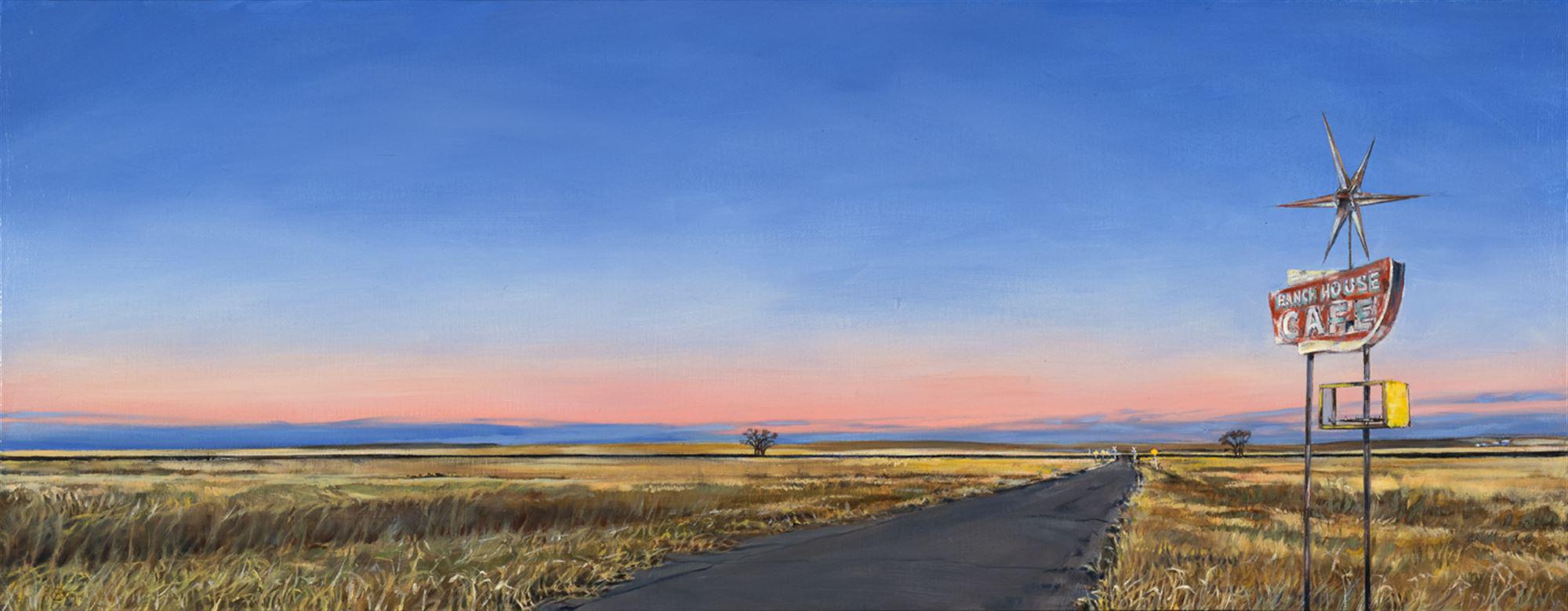 

											</b>

											<em>
												Lure of the West: Celebrating 50 Years of Gerald Peters Gallery  </em> 

											<h4>
												New York: April 29 - May 27, 2022      Santa Fe: June 24 - July 23, 2022											</h4>

		                																																													<i>Ranch House,</i>  
																																																					oil on linen, 
																																								18 x 45 7/8 inches 
																								
		                				