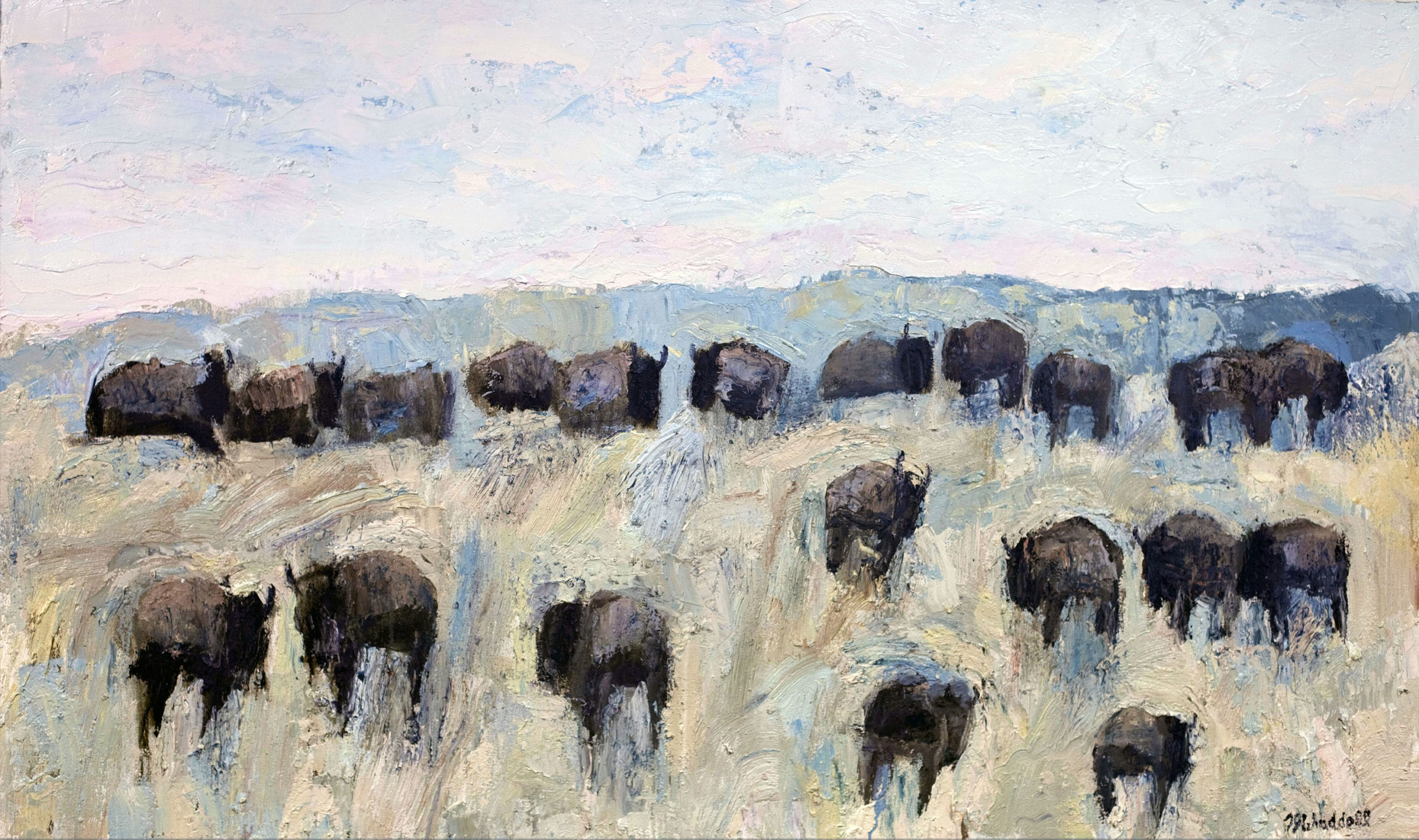 

											</b>

											<em>
												Lure of the West: Celebrating 50 Years of Gerald Peters Gallery  </em> 

											<h4>
												New York: April 29 - May 27, 2022											</h4>

		                																																<i>Theodore Waddell, Red Rock Buffalo #12,</i>  
																																								2022, 
																																								oil, encaustic on canvas, 
																																								36 x 60 inches 
																								
		                				