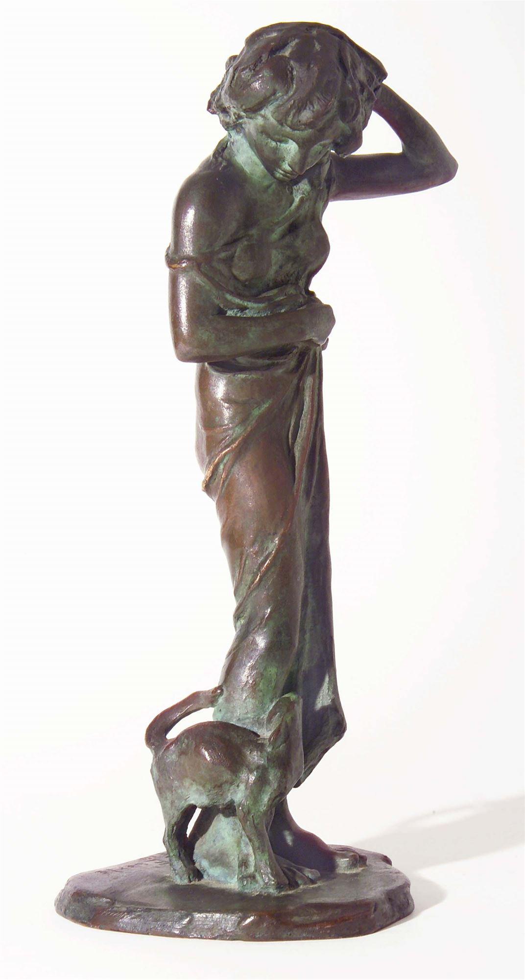 

											American Figurative  </b>

											<em>
												Now on view in New York</em> 

											<h4>
																							</h4>

		                																																													<i>Abastenia St. Leger Eberle,</i>  
																																								Yetta and the Cat Wake Up (Awakening or Girl and Kitten), 1916, 
																																								Bronze, 
																																								12 inches 
																								
		                				