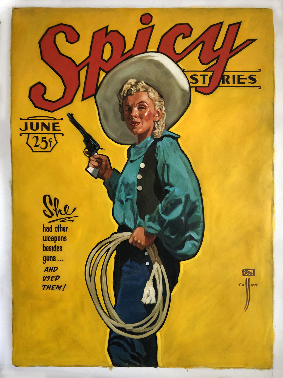 

											Michael Cassidy</b>

											<em>
												Cowboy Stories</em> 

											<h4>
												June 30 - September 30, 2023											</h4>

		                																																													<i>Spicy Stories,</i>  
																																																					oil on linen, 
																																								70 x 48 inches 
																								
		                				