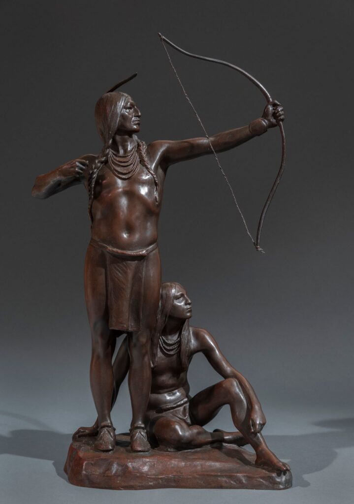 Cyrus Edwin Dallin, The Archery Lesson, 1907, bronze, 18 x 12 x 6 1/2 inches