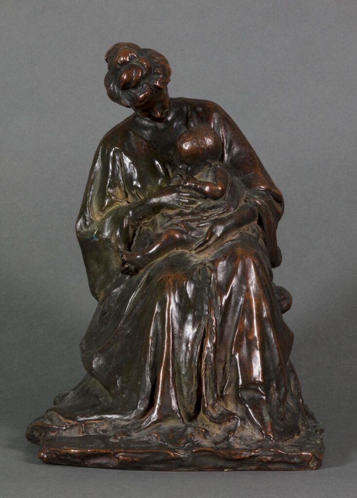 Bessie Potter Vonnoh, Mother and Child, ca. 1902, bronze, 10 x 9 1/2 inches