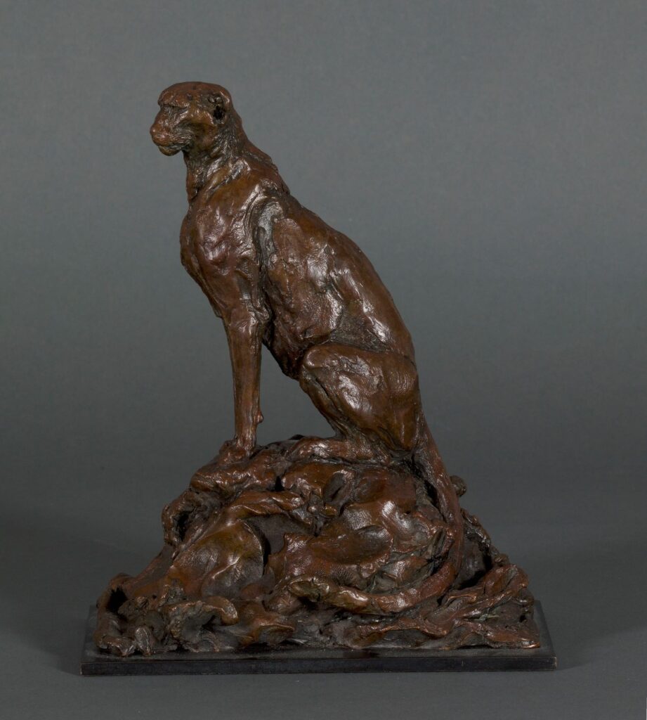 Jonathan Kenworthy, Sitting Cheetah, 2008, bronze, ed. 5/9, 4 1/8 x 6 7/8 x 8 3/8 inches
