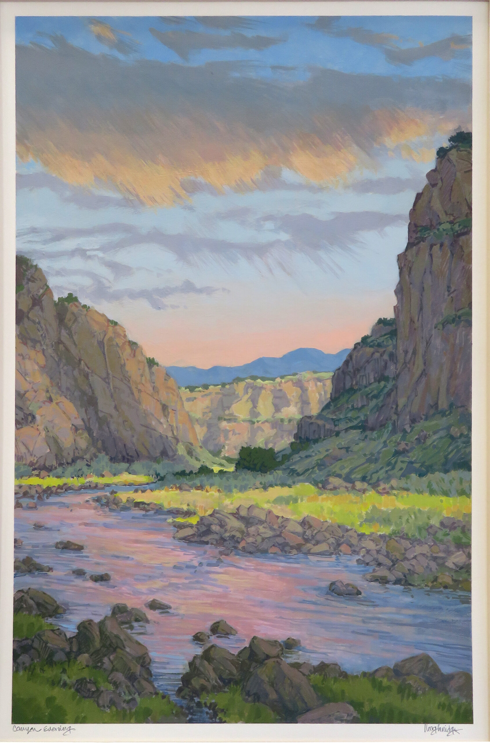 
							

									Leon Loughridge									Canyon Evening 									water based paint on paper<br />
22 x 14 inches									


							