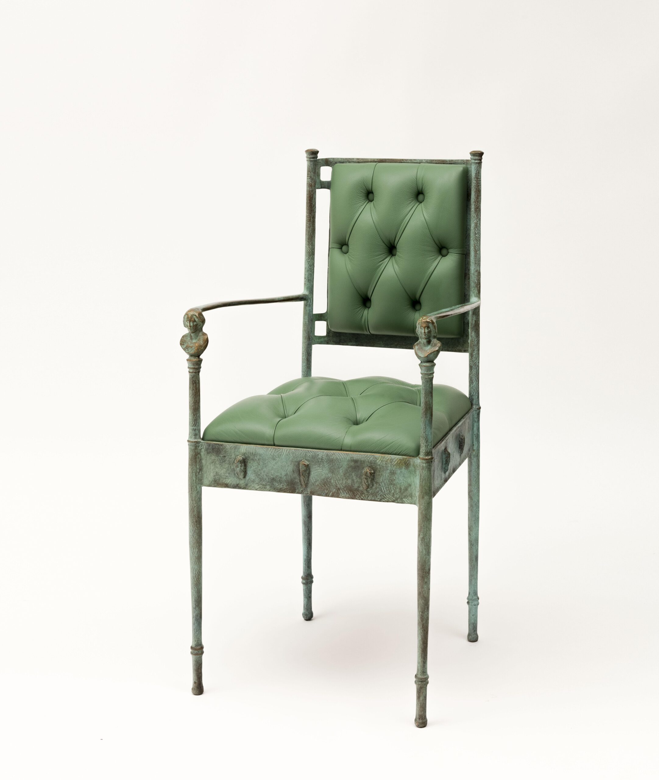 
							

									Giancarlo Biagi									Podesta (armchair) 2009									bronze and leather, 36 1/2 x 17 3/4 x 15 3/4 inches									


							