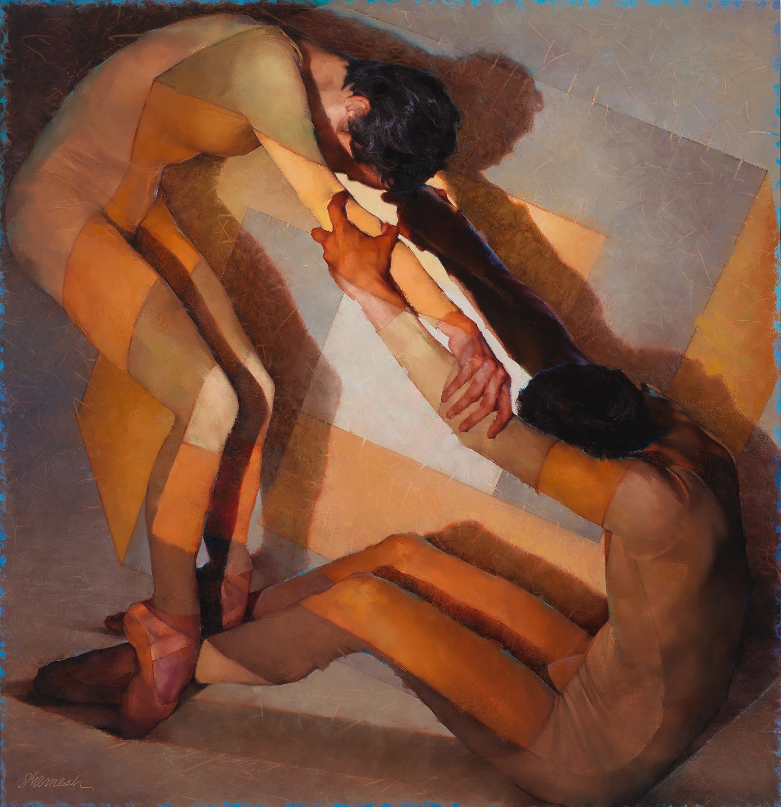 
							

									Lorraine Shemesh									Clasp 2022									oil on canvas<br />
55 11/16 x 53 5/8 inches									


							