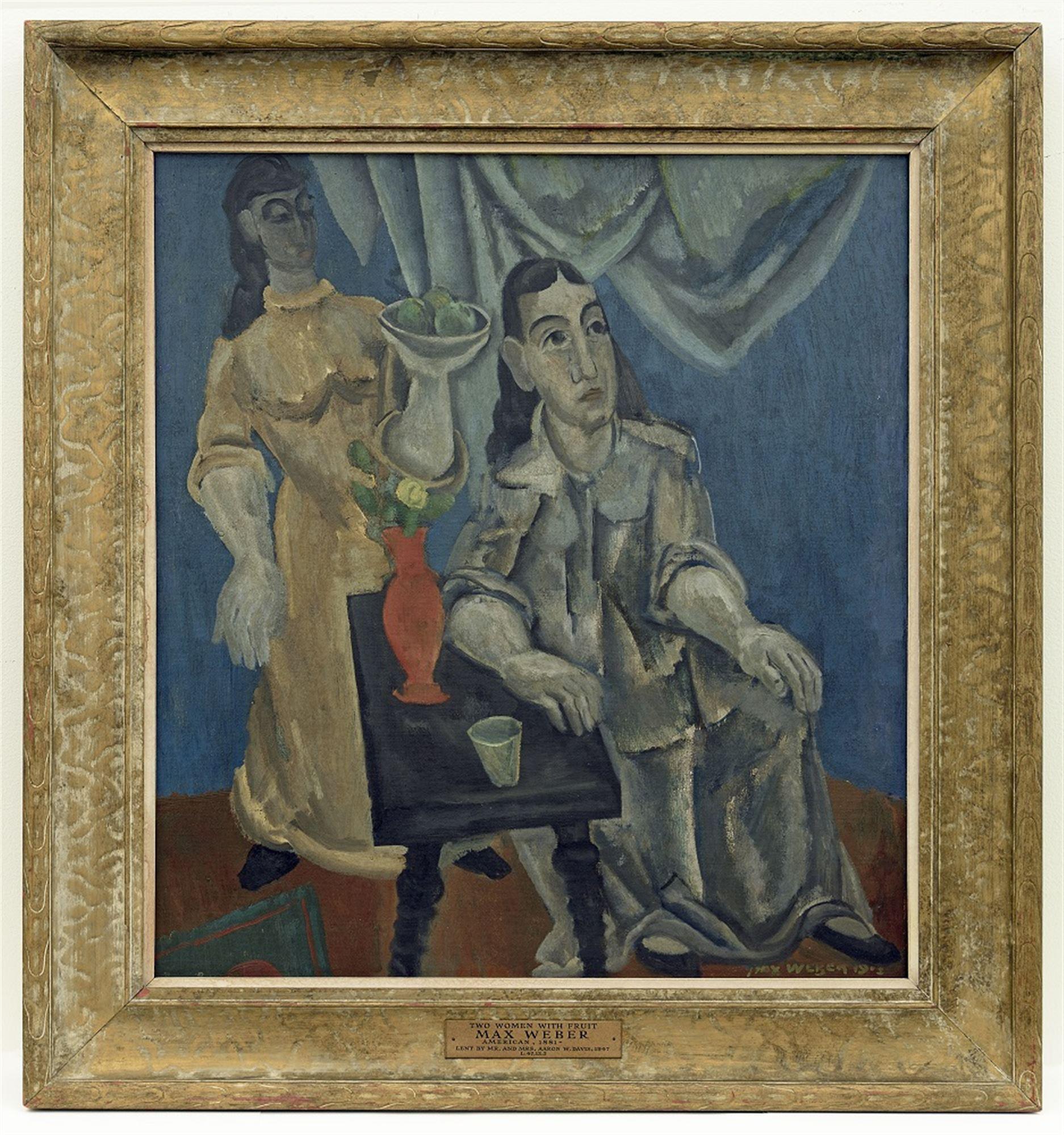 
							

									Max Weber									Two Women with Fruit 1918									oil on canvas<br />
22 1/2 x 20 1/2 inches									


							