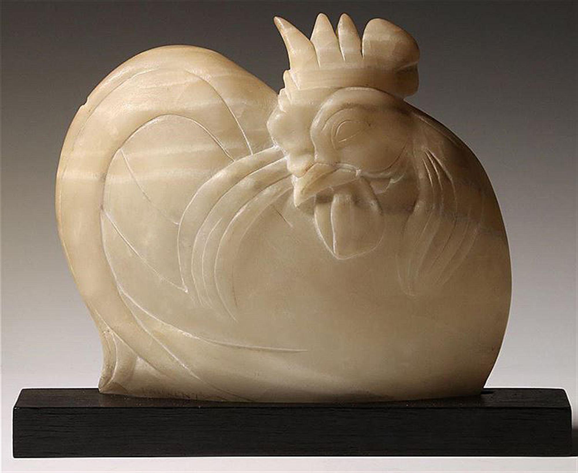 
							

									Robert Laurent									Rooster 									alabaster<br />
10 1/4 x 12 1/2 x 2 1/2 inches									


							