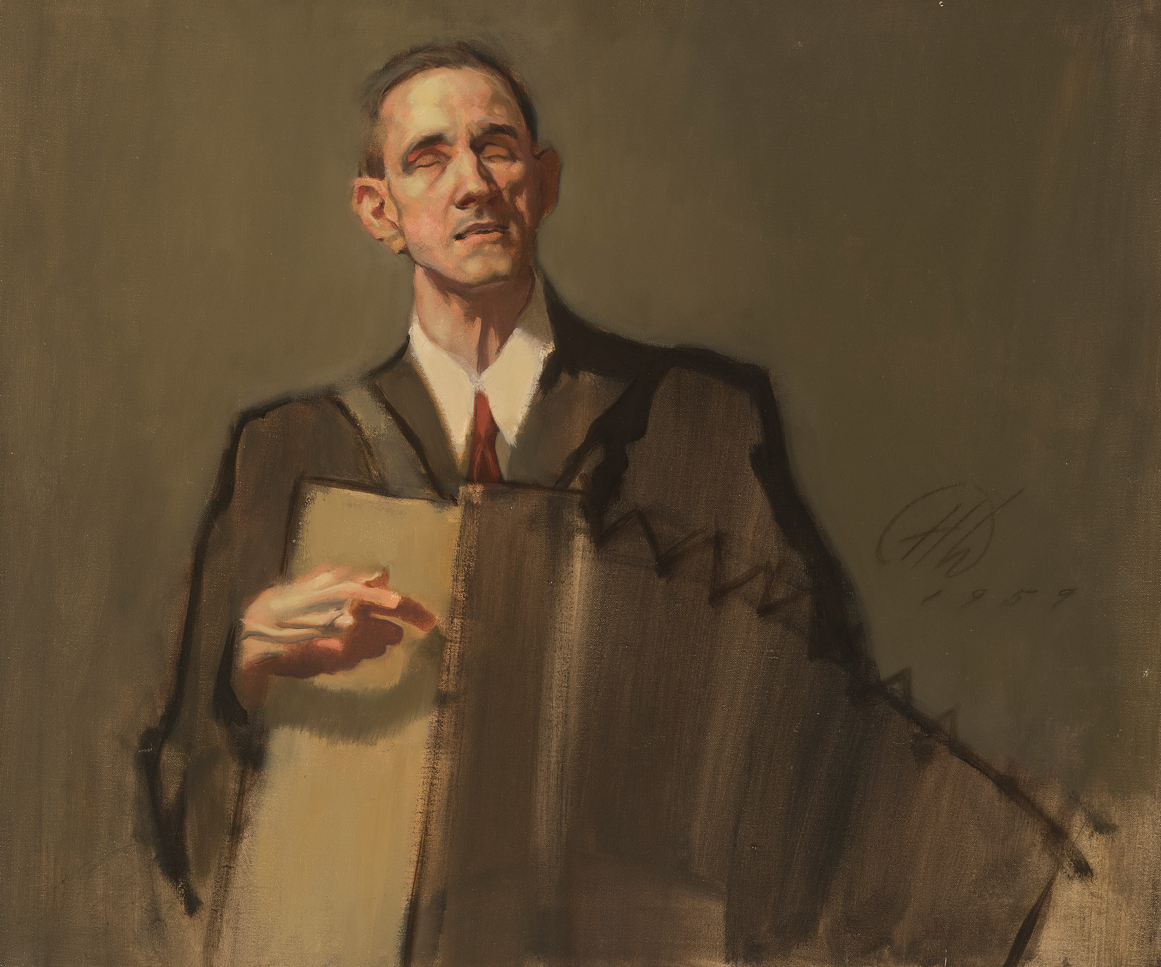 
							

									Harvey Dinnerstein									Blind Musician 1959									oil on canvas<br />
19 3/4 x 23 1/2 in.<br />
21 3/4 x 25 3/4 in. (framed)									


							