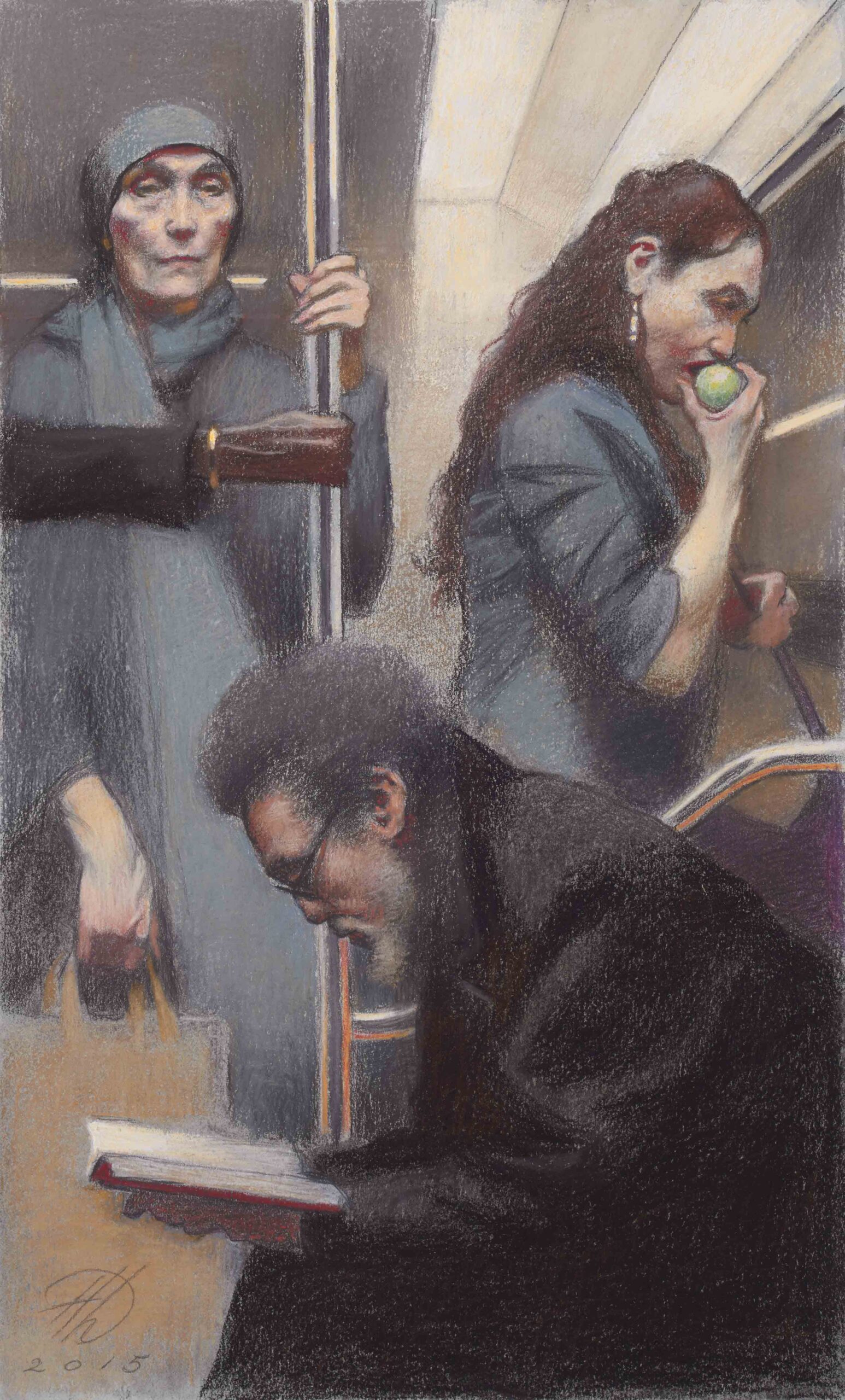 
							

									Harvey Dinnerstein									Lexington Avenue Express 2015									pastel on paper<br />
16 1/2 x 9 5/8 in.<br />
24 x 17 1/2 in. (framed)									


							