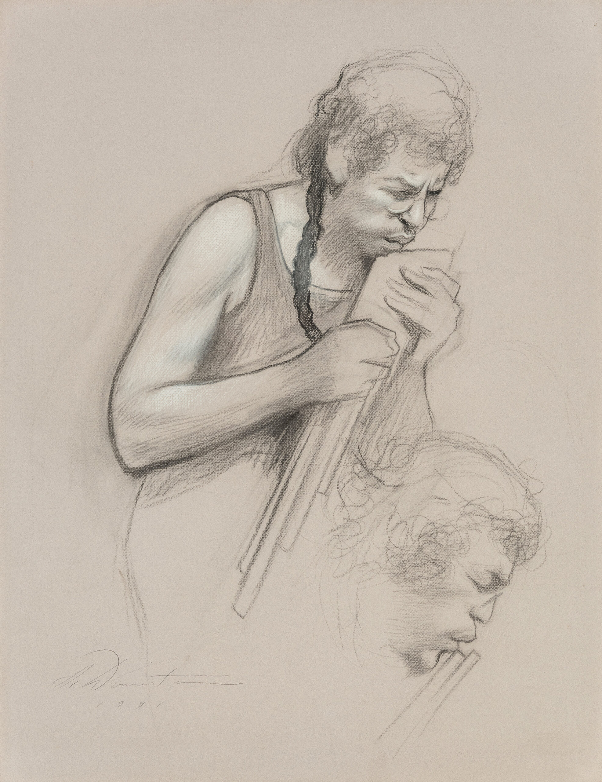
							

									Harvey Dinnerstein									Riccardo, Antara de Barrio 1991									charcoal and pastel<br />
33 x 25 3/4 in.<br />
40 x 32 1/2 in. (framed)									


							