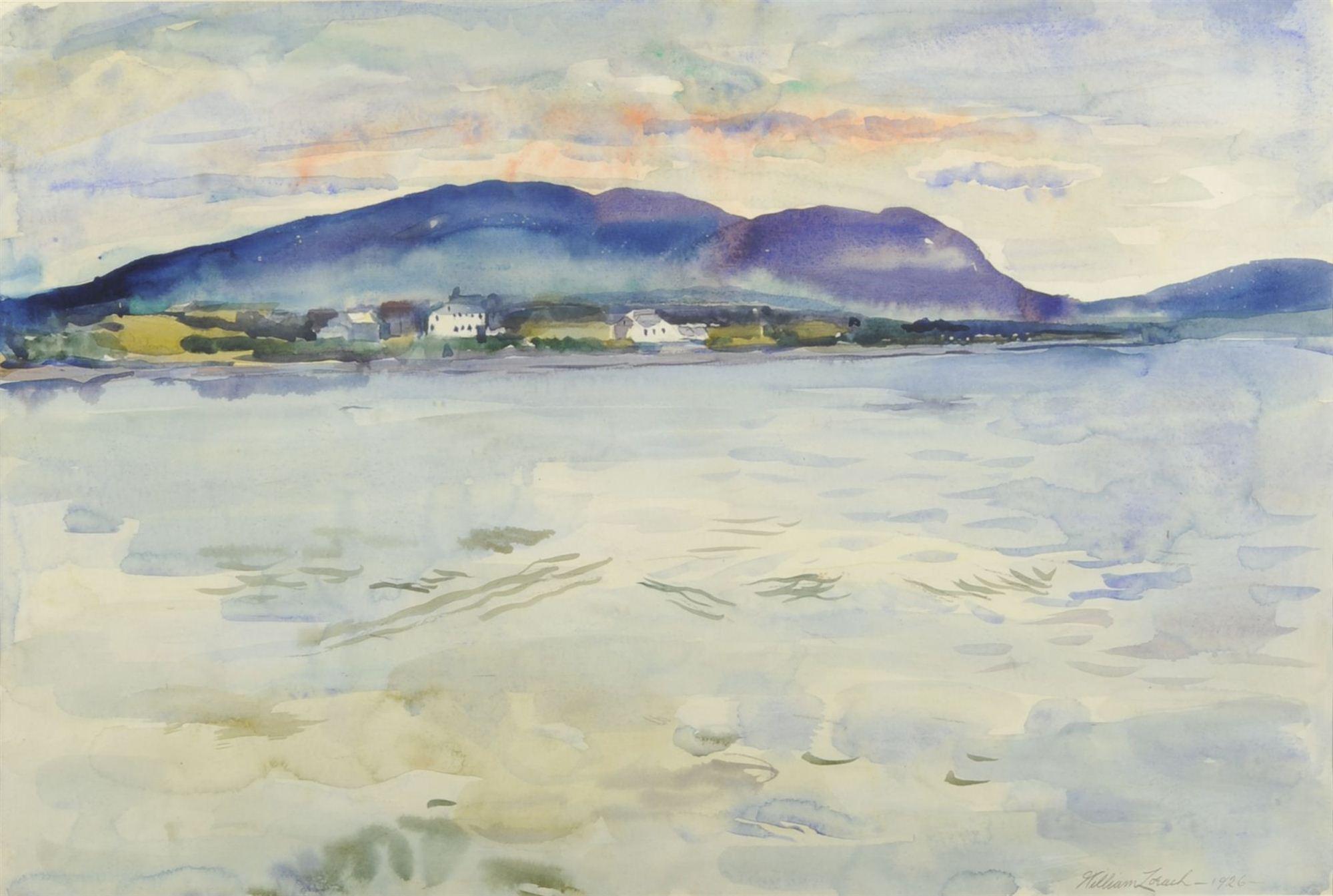 
							

									William Zorach									Camden Hills 1926									watercolor on paper<br />
15 x 22 in.<br />
22 3/4 x 29 1/2 in. (framed)									


							