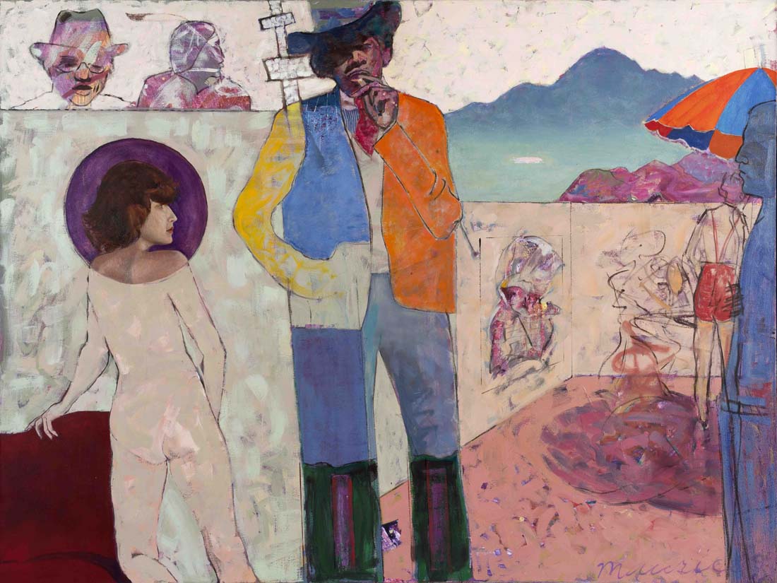 
		                					Maurice Burns		                																	
																											<i>Blues for Linda,</i>  
																																								1989-1993, 
																																								oil on canvas, 
																																								56 1/4 x 76 inches 
																								
		                				