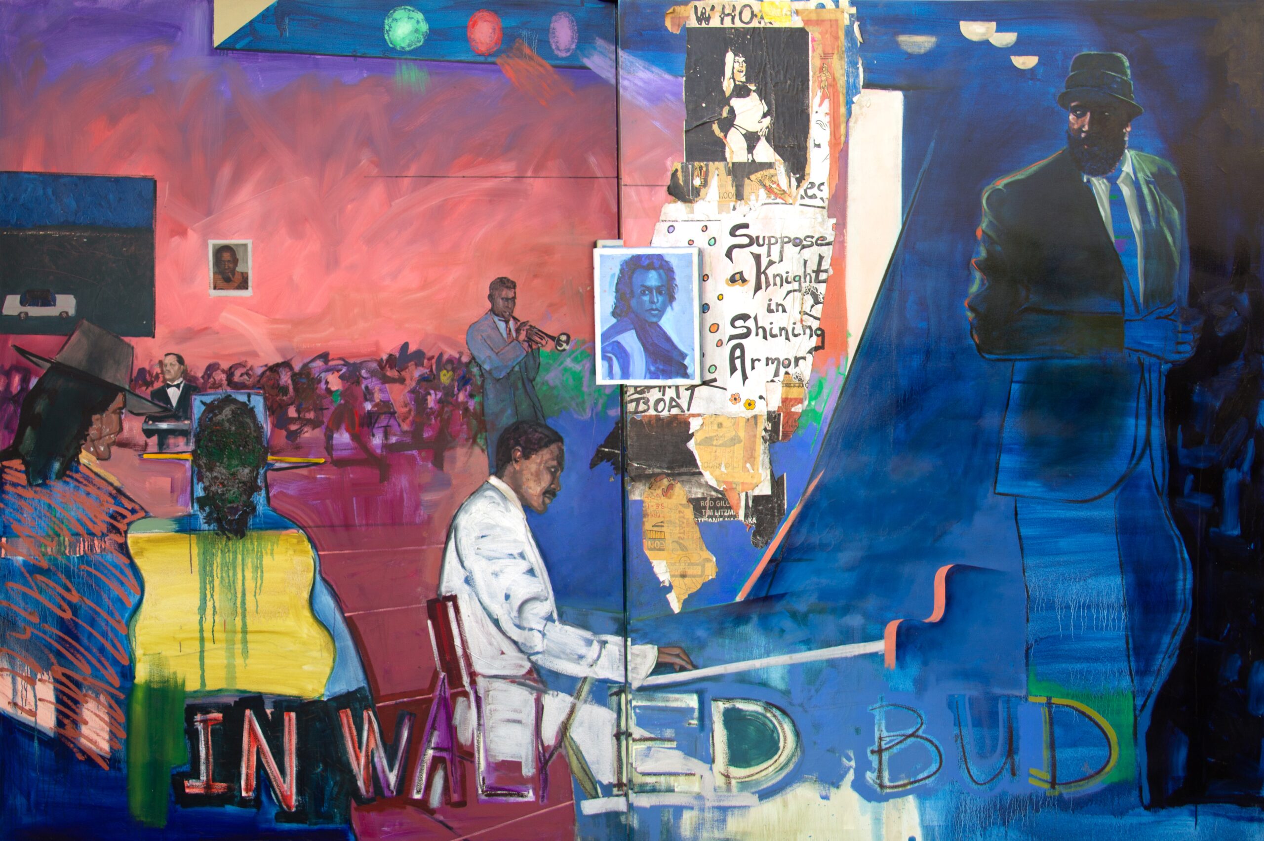 
		                					Maurice Burns		                																	
																											<i>In Walked Bud (diptych),</i>  
																																																					oil on canvas, 
																																								76 x 114 inches 
																								
		                				