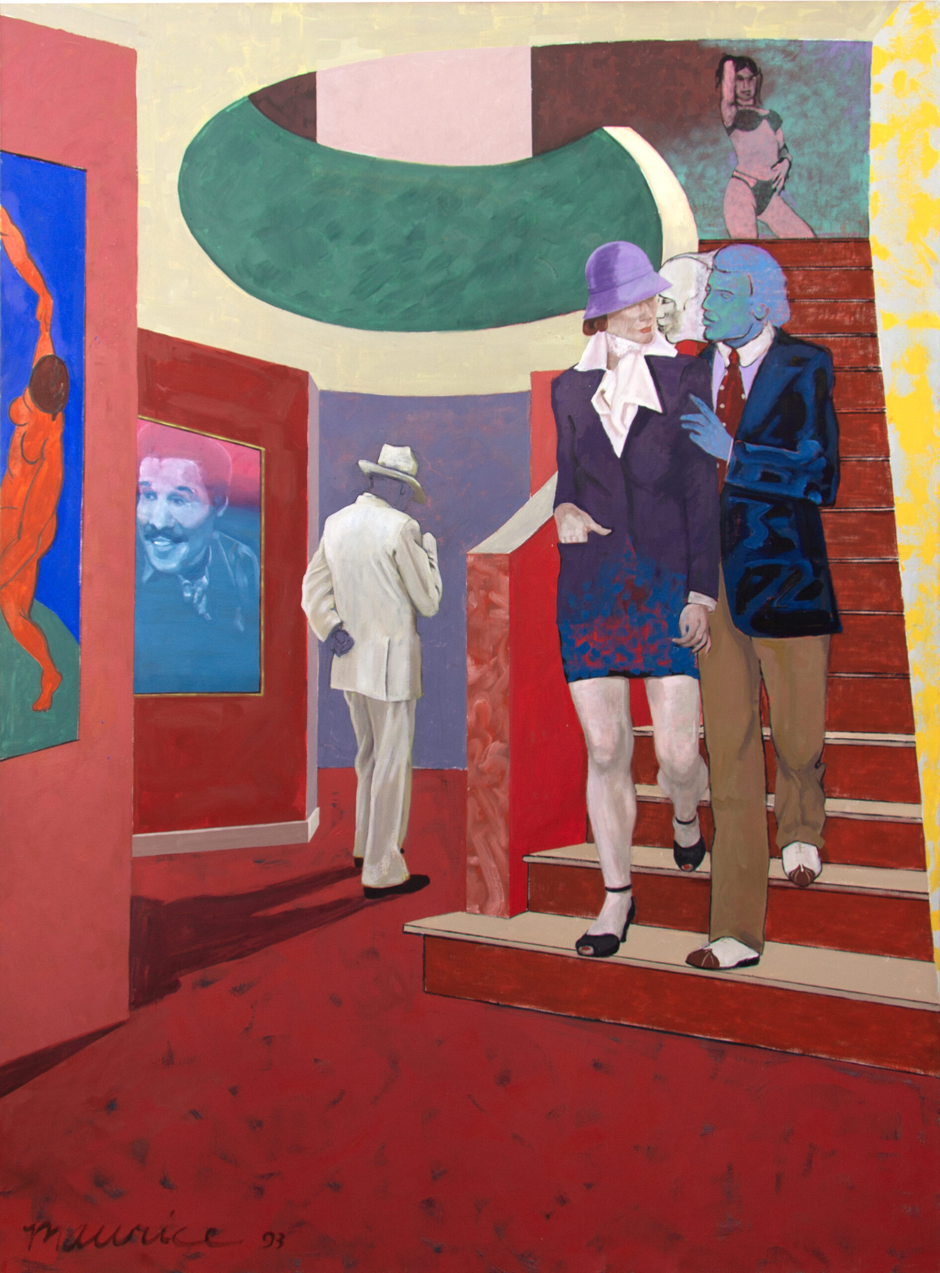 
		                					Maurice Burns		                																	
																											<i>Man in a White Suit,</i>  
																																								1993, 
																																								oil on canvas, 
																																								76 x 56 inches 
																								
		                				